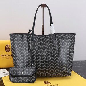 Goyard Goyardine Saint Louis PM Black Tote Bag